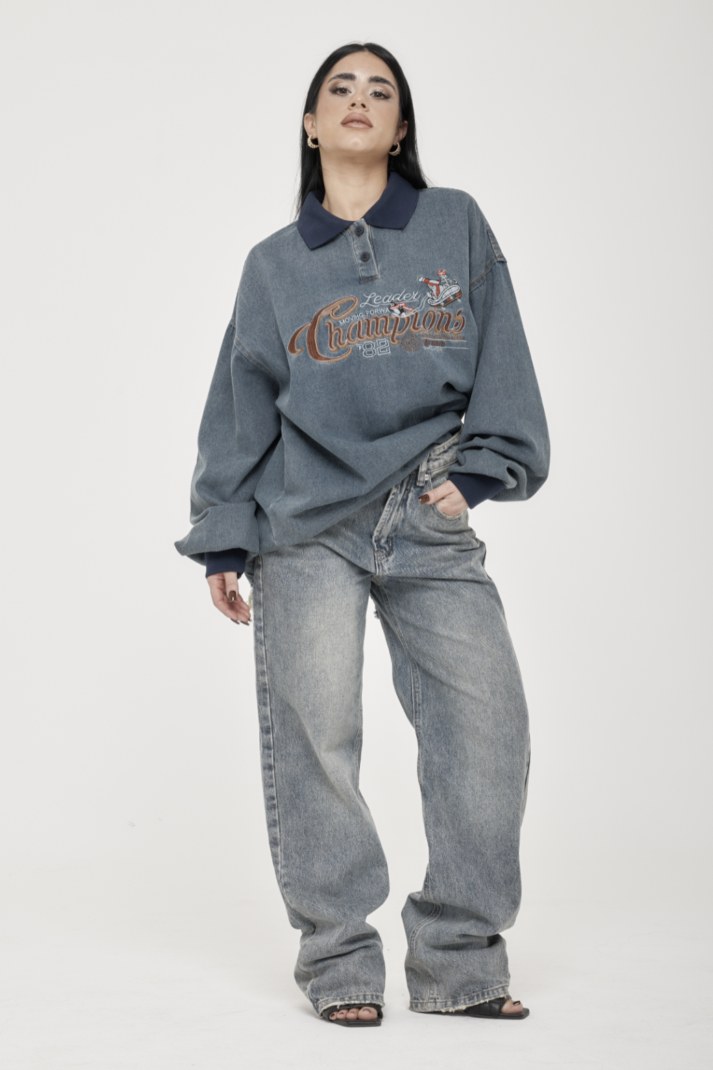 Rugby Denim Polo “Champions '82”