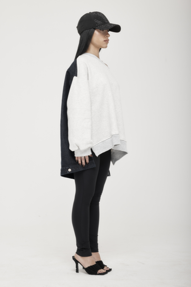 Felpa Oversize Denim