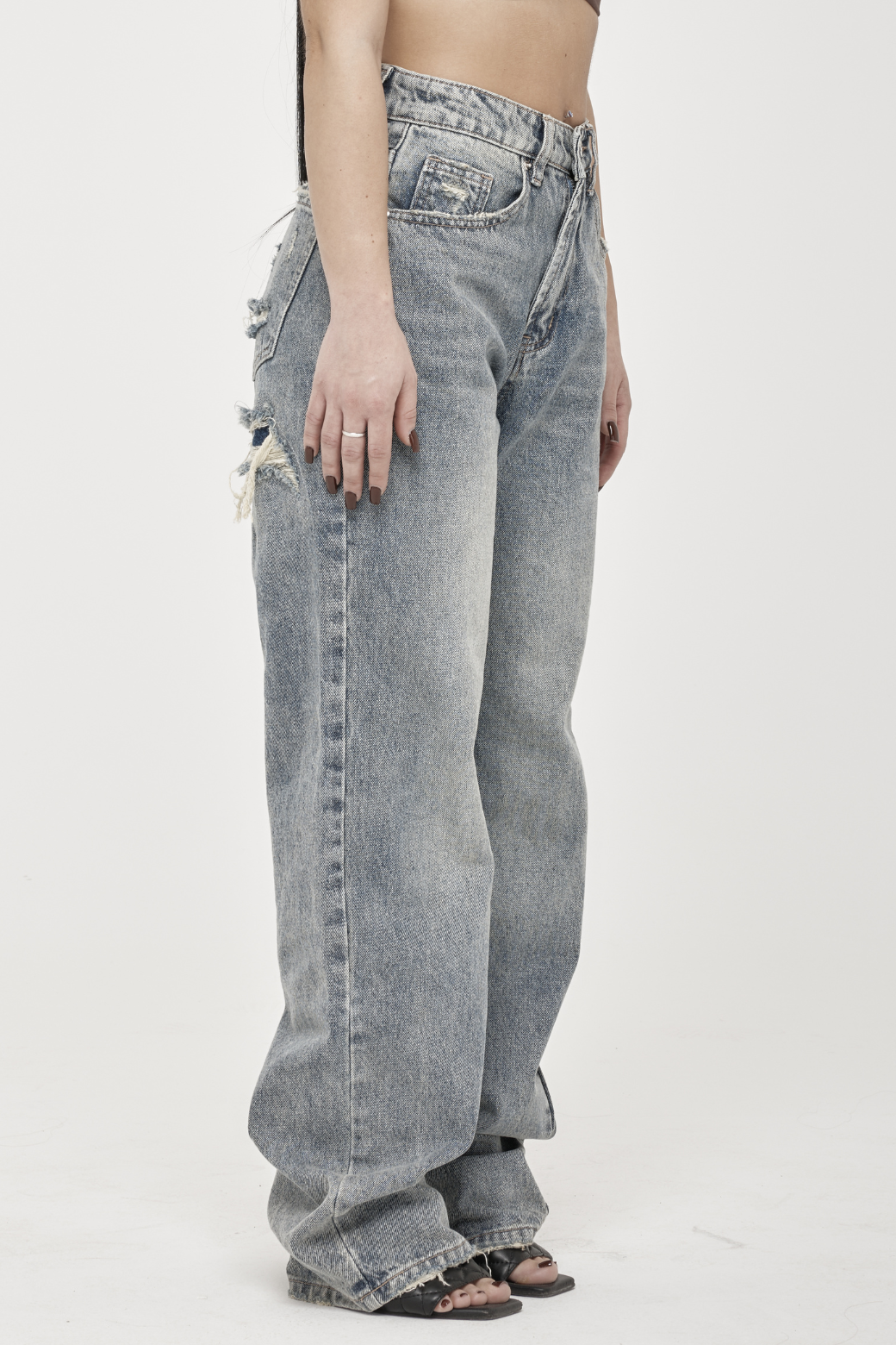 Jeans Vintage Patchwork Destroyed