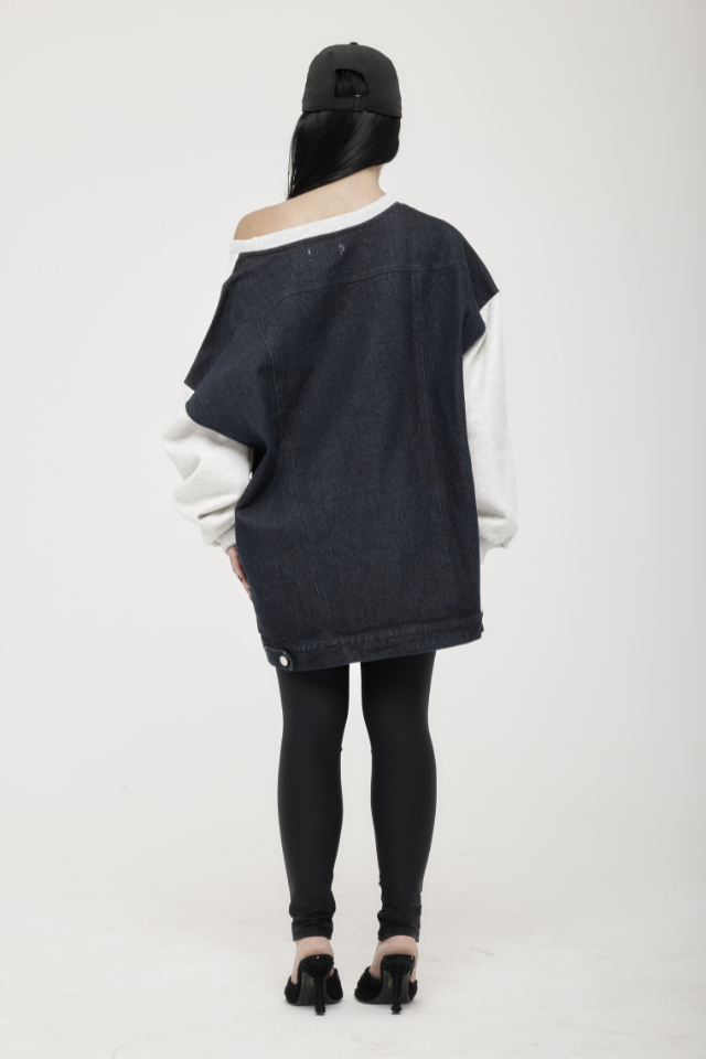 Felpa Oversize Denim