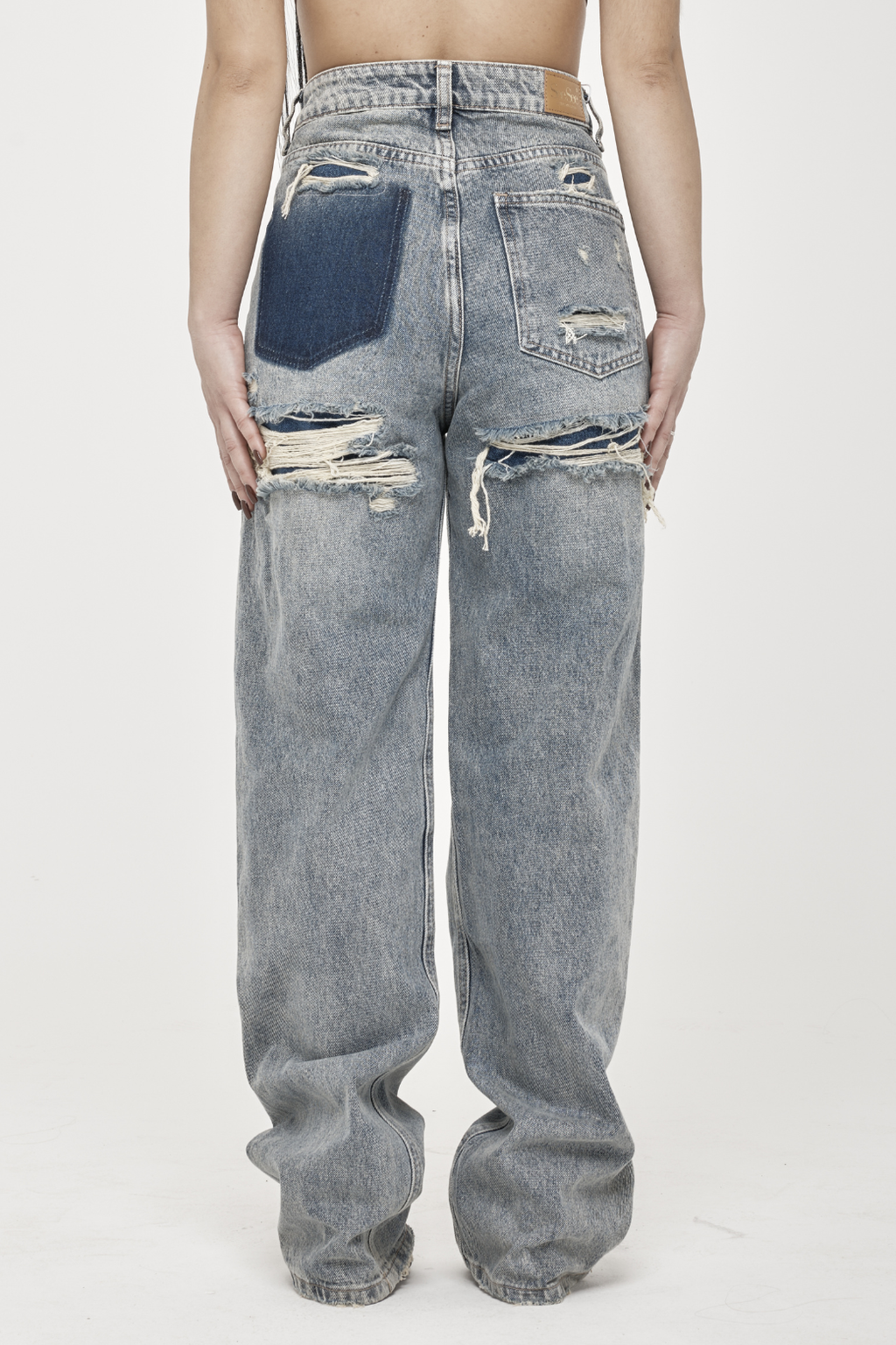 Jeans Vintage Patchwork Destroyed