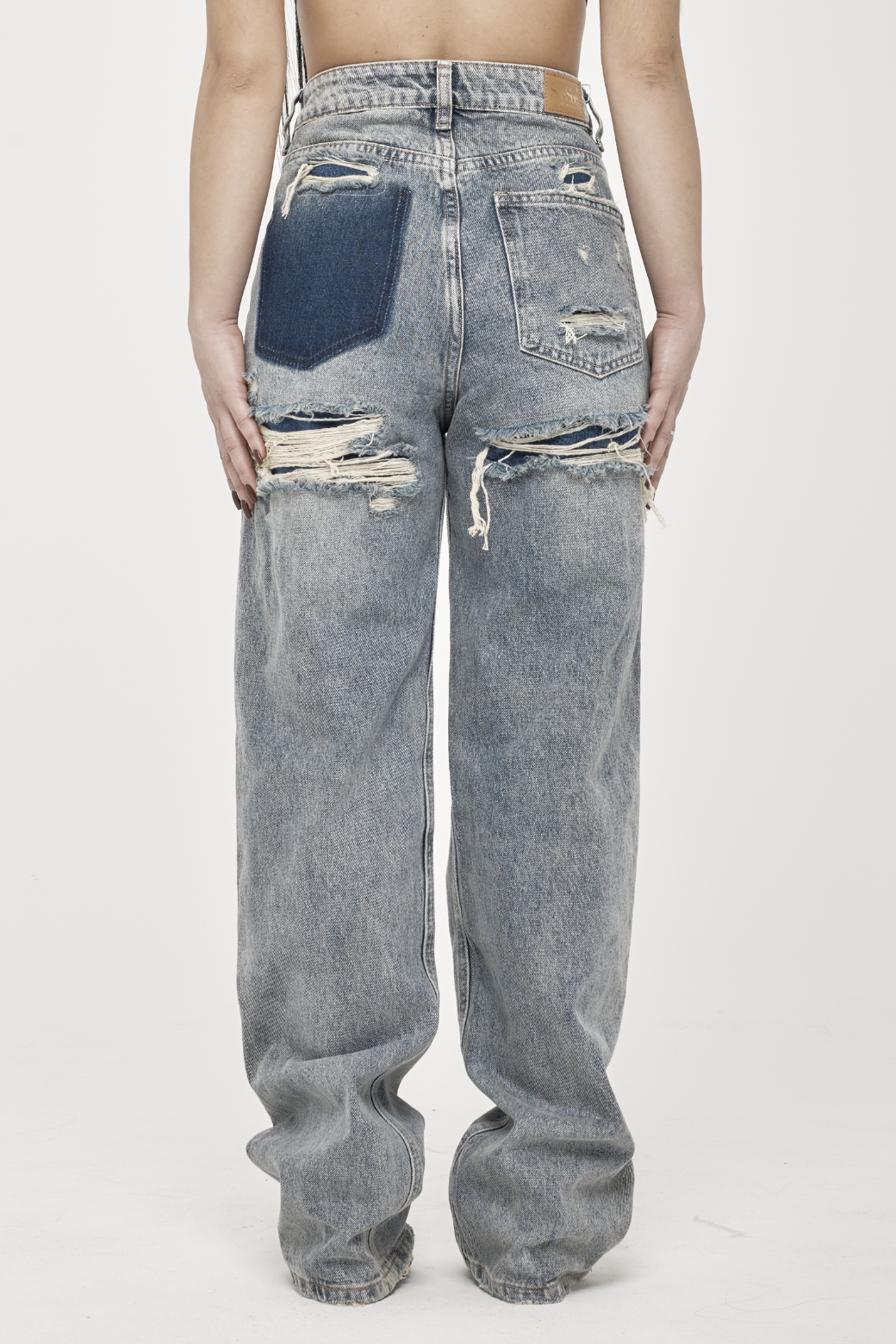 Jeans Vintage Patchwork Destroyed
