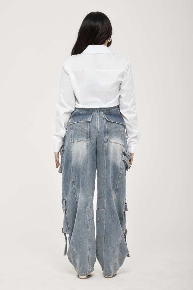 Camicia Crop Arricciata