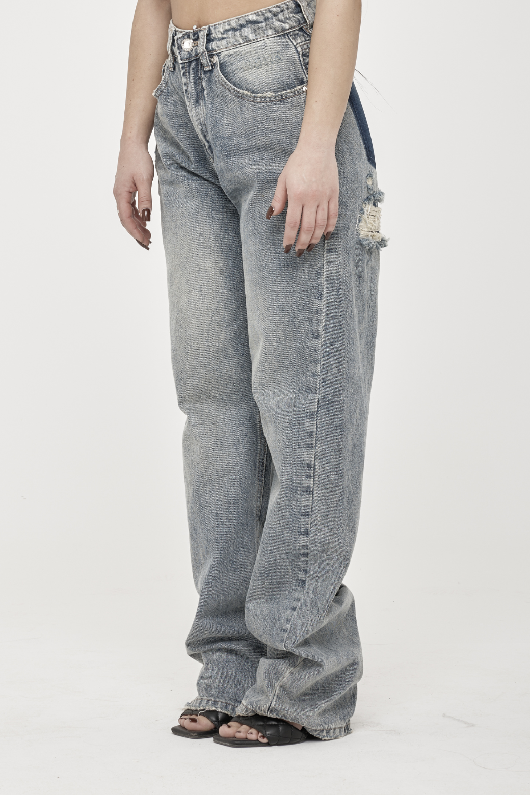 Jeans Vintage Patchwork Destroyed