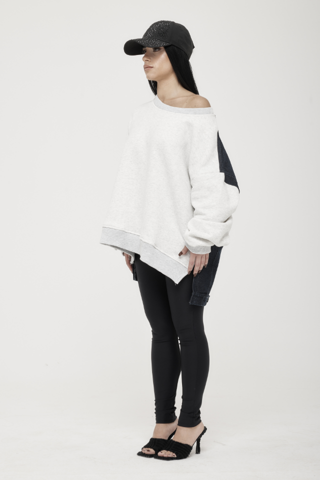 Felpa Oversize Denim