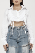 Camicia Crop Arricciata