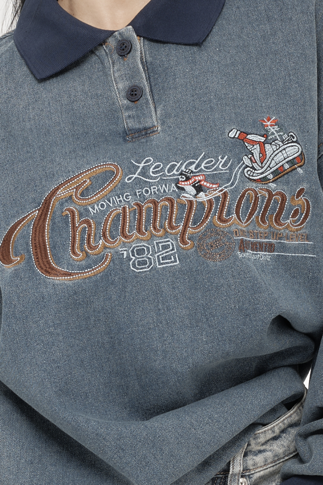 Rugby Denim Polo “Champions '82”