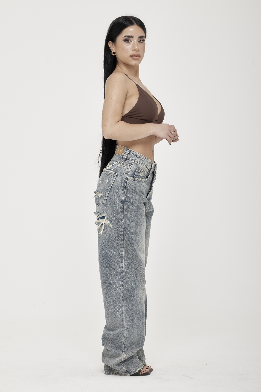 Jeans Vintage Patchwork Destroyed