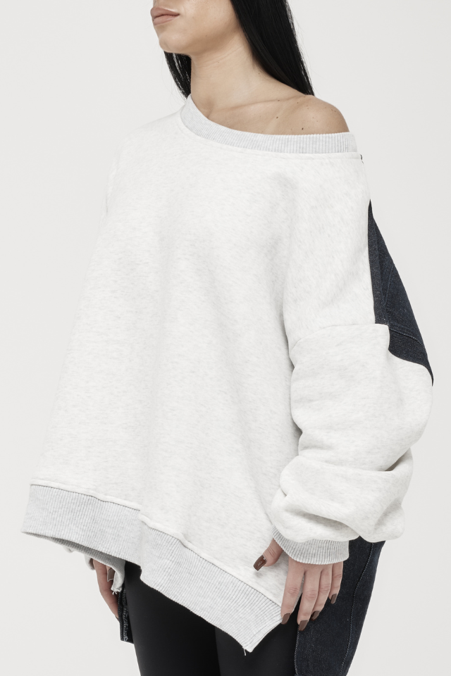 Felpa Oversize Denim